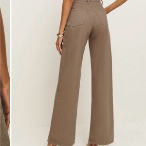 Reformation Chocolate Brown Trousers